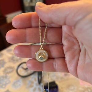 Spartina gold crab circle necklace with toggle catch 3 setting sizes